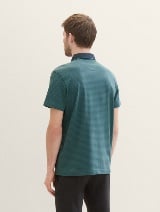 Tricou polo structurat - Verde_3983099