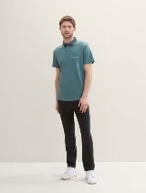 Tricou polo structurat - Verde_3983099