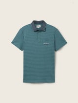 Tricou polo structurat - Verde_3983099