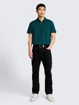 Tricou polo structurat - Verde_404944