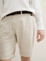 Pantaloni scurţi din material structurat - Bej_8286903