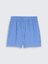 Strukturirane kratke pantalone - Plava_1755691