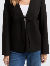 Sako sa detaljem u obliku mašne - Crna_3129684